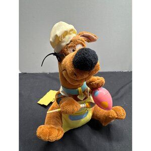 Gemmy Scooby-Doo Easter Chef Egg Paint Brush Plush Singing "Happy Easter Egg Hun